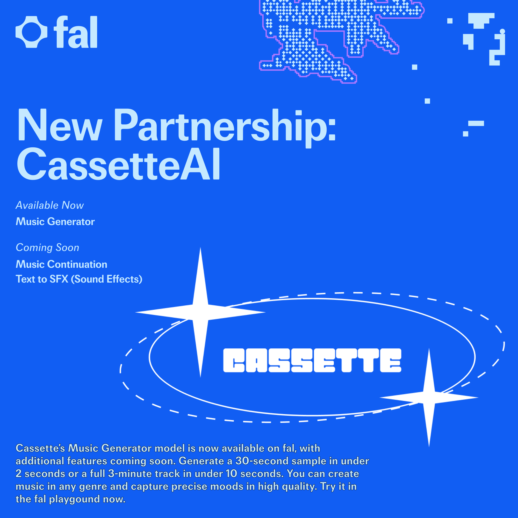 CassetteAI Partners with fal for Super Fast Music Creation